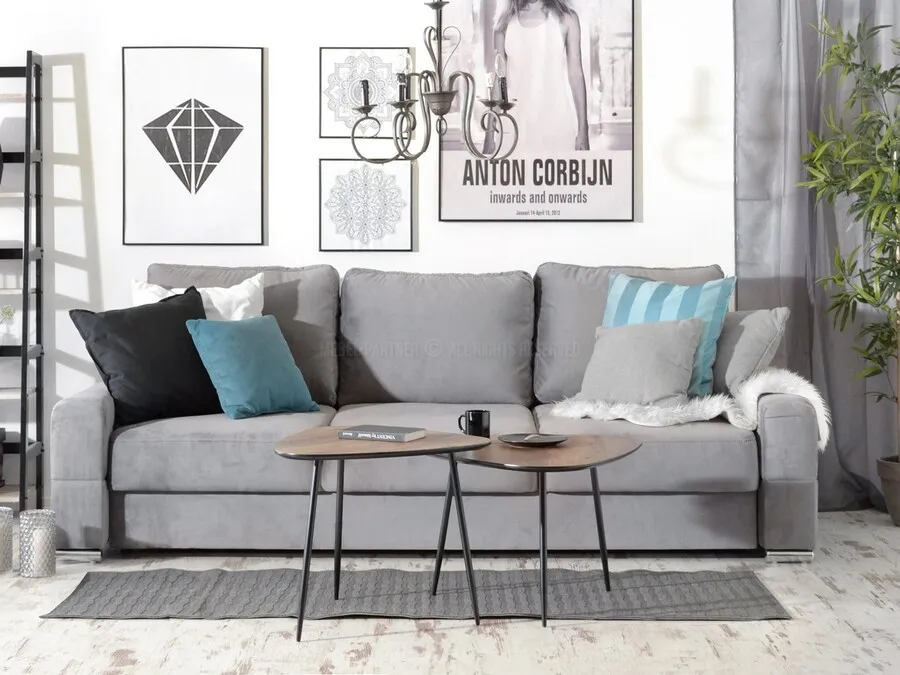 Zestaw 2 stolików kawowych ROSIN XL+S - orzech