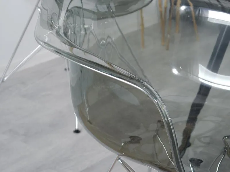 NOWOCZESNE KRZESŁO PRZEZROCZYSTE MPA ROD TRANSPARENTNE DYMIONE