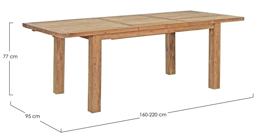 Stół rozkładany BOU 160-220x95