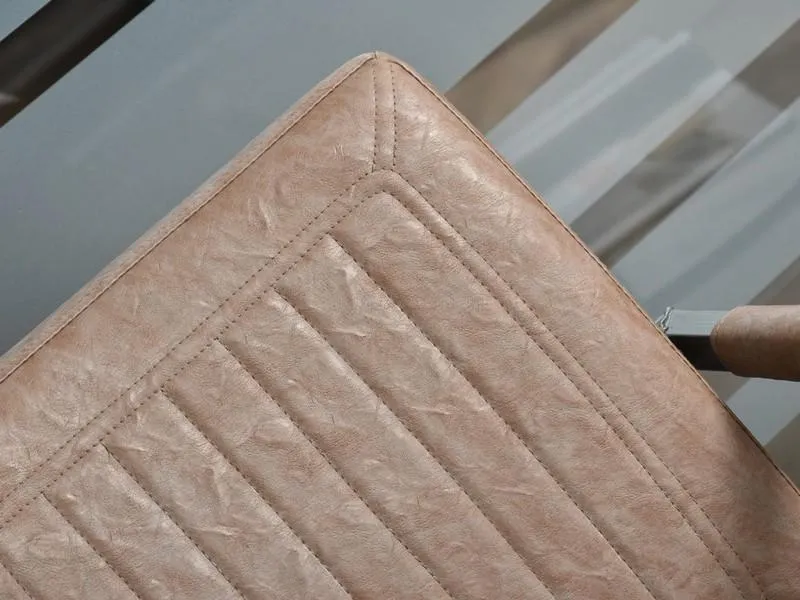 STALOWE KRZESŁO W STYLU LOFT NA PŁOZACH KIATO BRĄZOWE