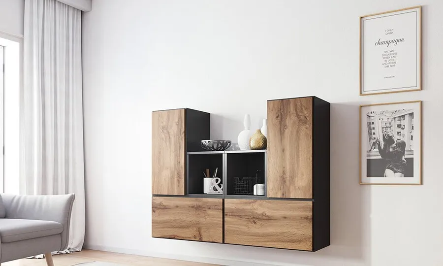 Komoda modułowa ROCK 18 - antracyt mat/wotan