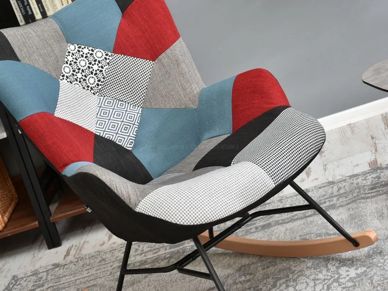 Fotel bujany SIBIL - patchwork