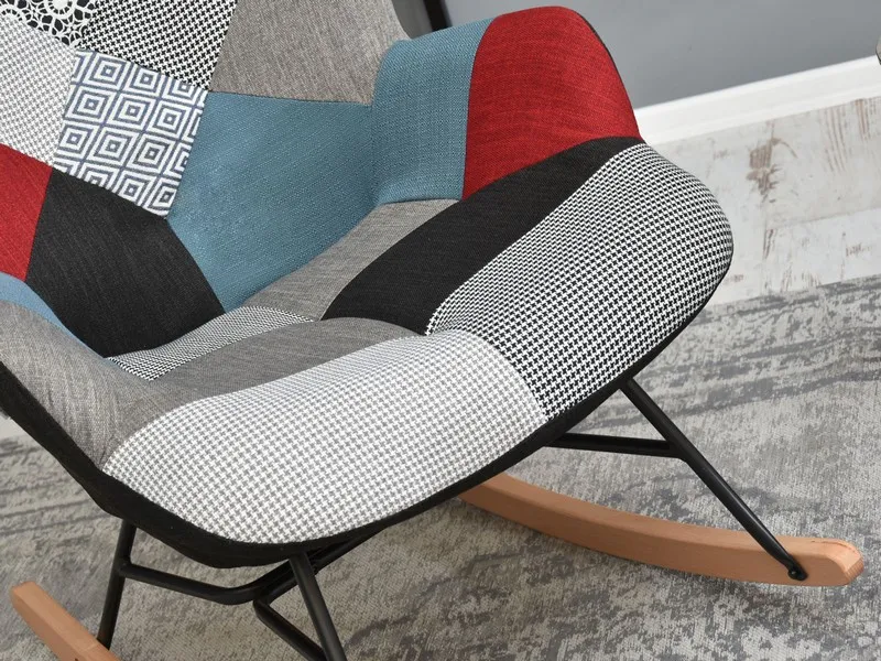Fotel bujany SIBIL - patchwork
