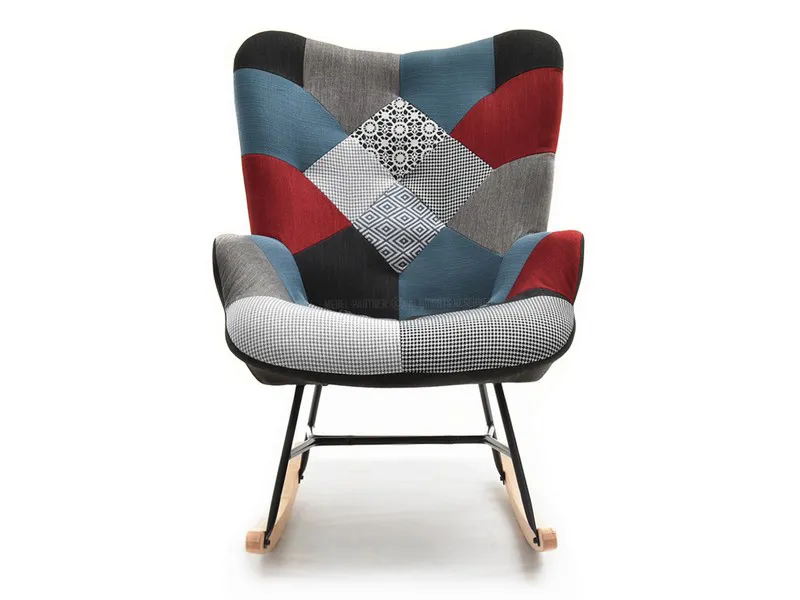 Fotel bujany SIBIL - patchwork