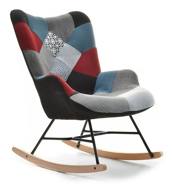 Fotel bujany SIBIL - patchwork