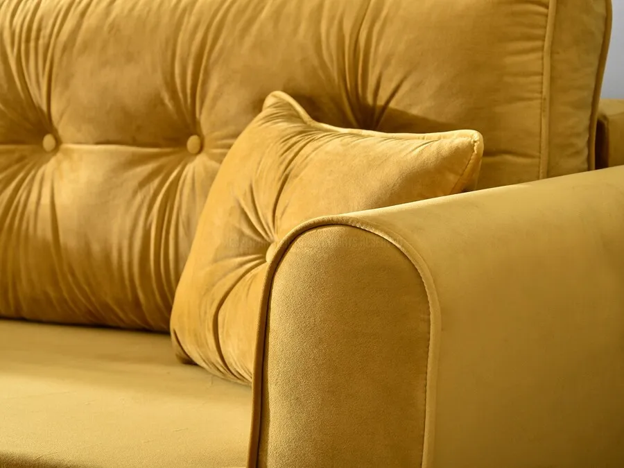 Sofa rozkładana BLINK - miodowy/czarny