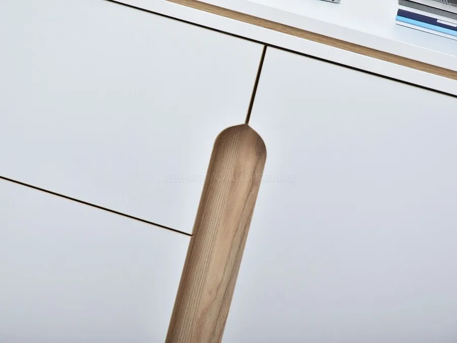 Komoda LARK L7 - biały/jesion