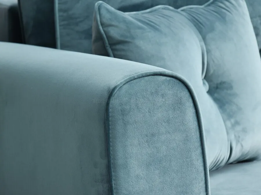 Sofa rozkładana BLINK - turkusowy/czarny