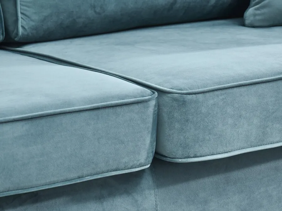 Sofa rozkładana BLINK - turkusowy/czarny