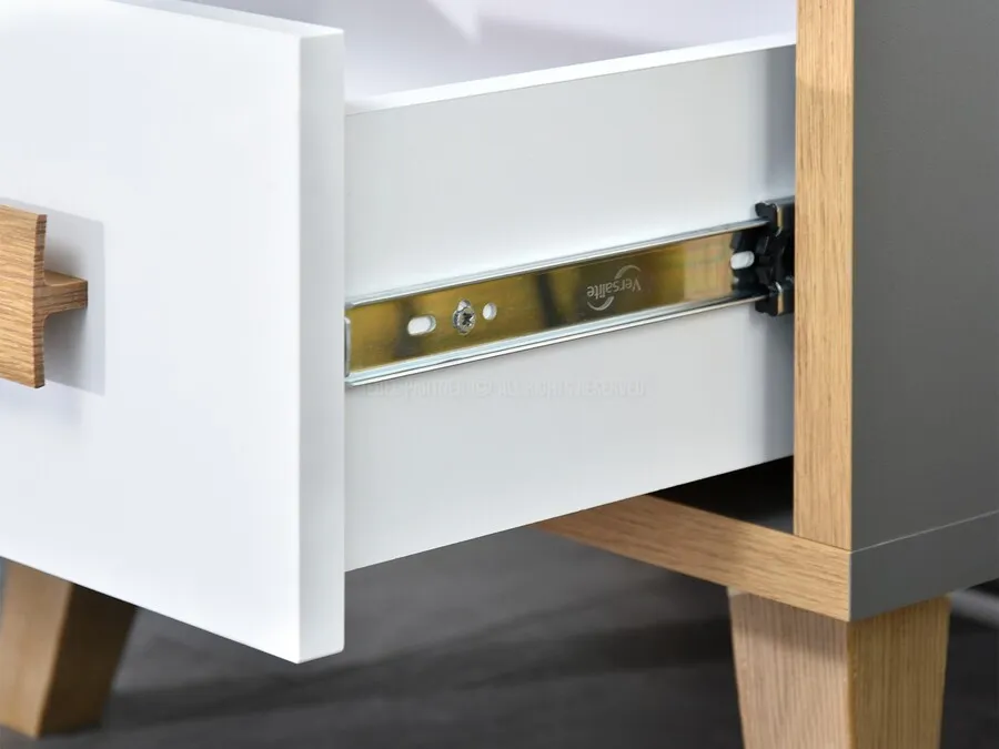 Szafka nocna SMART S11 - szary/biały/jesion