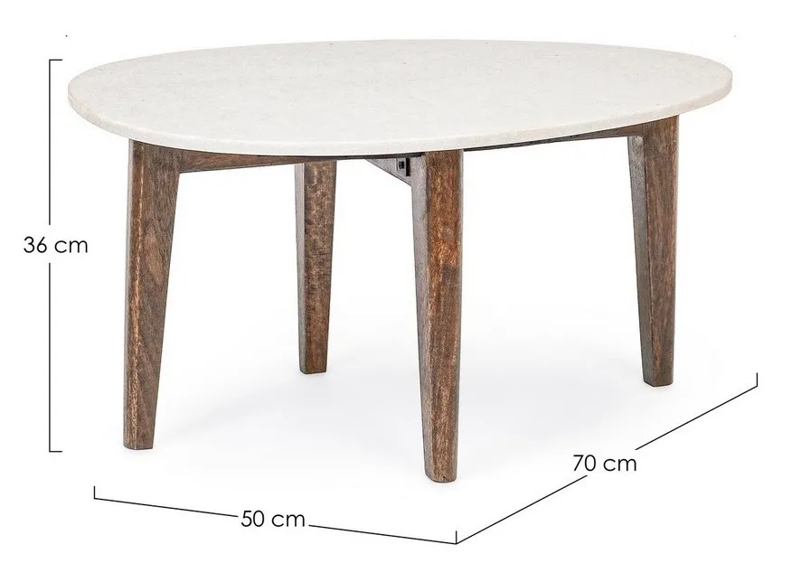 Stolik owalny SYLVESTER 70x50