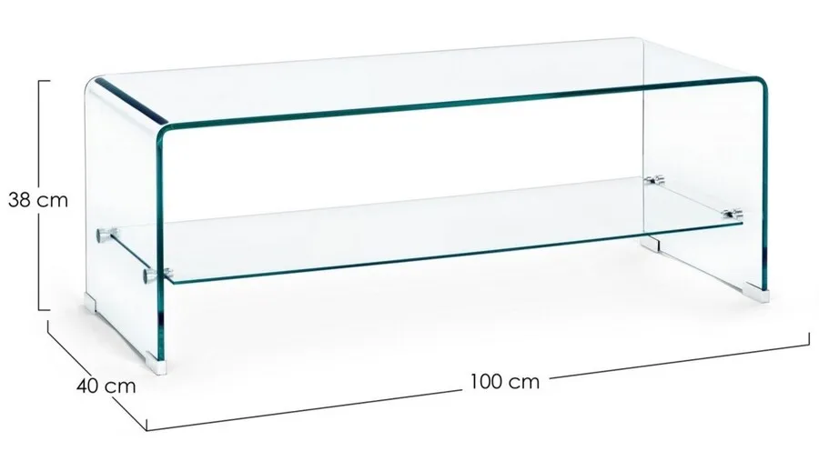 Ława szklana IRIDE RECT 100x40