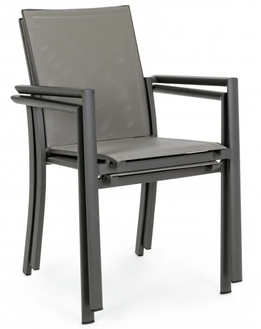 Krzesło ogrodowe KONNOR CHARCOAL