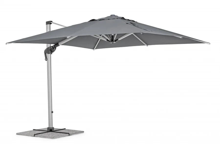 Parasol ogrodowy INES 3x3 - ciemnoszary