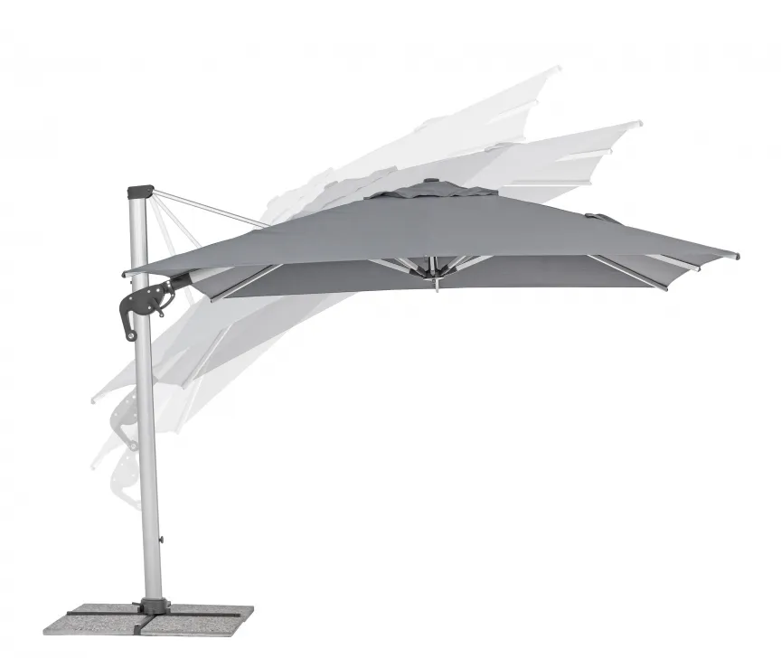 Parasol ogrodowy INES 3x3 - ciemnoszary