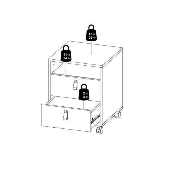Kontenerek FUNCTION PLUS 2 - biały mat