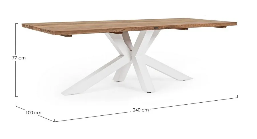 Stół ogrodowy RAMSEY 240x100 - biały