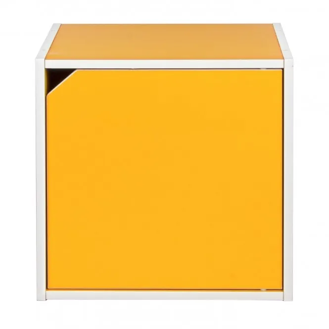 Moduł z drzwiczkami CUBE - żółty