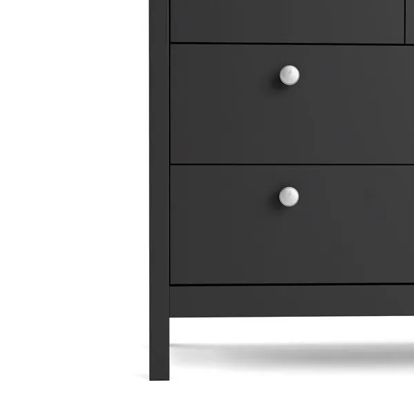 Komoda MADRID 4+4 8 szuflad - czarny mat