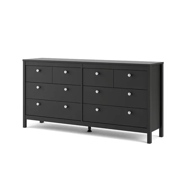 Komoda MADRID 4+4 8 szuflad - czarny mat