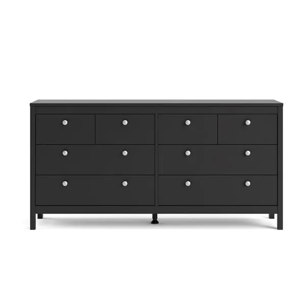 Komoda MADRID 4+4 8 szuflad - czarny mat