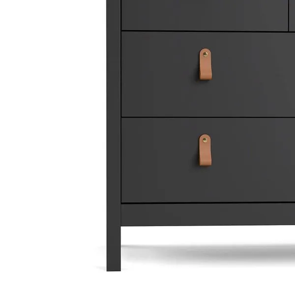 Komoda MADRID 4+4 8 szuflad - czarny mat