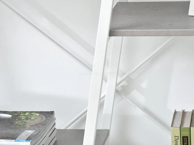 DUŻY DESIGNERSKI REGAŁ DO PRACOWNI GEFION BIAŁY+BETON