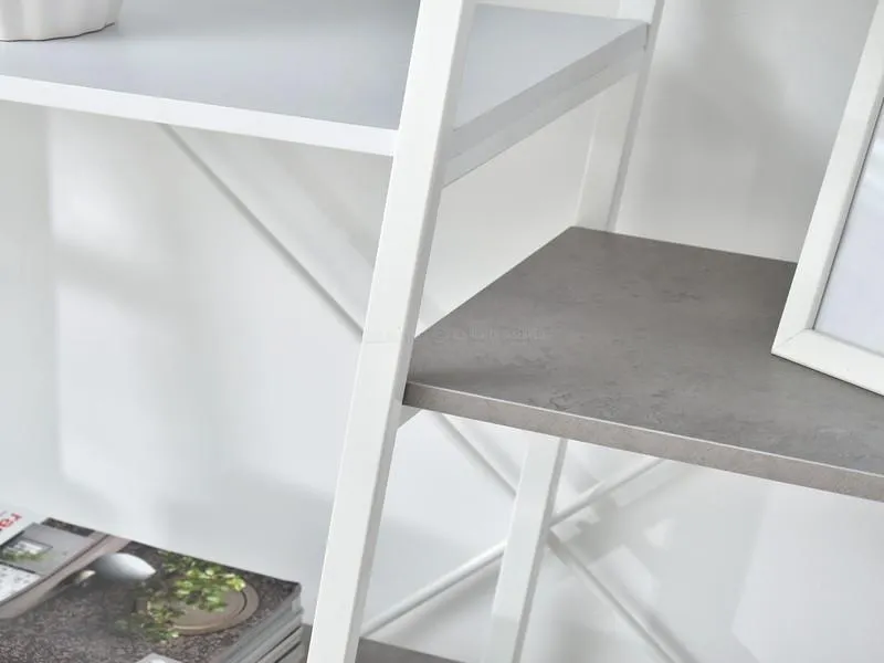 DUŻY DESIGNERSKI REGAŁ DO PRACOWNI GEFION BIAŁY+BETON