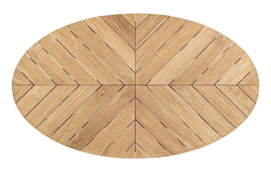 Ława do ogrodu z owalnym blatem COACHELLA 120x70