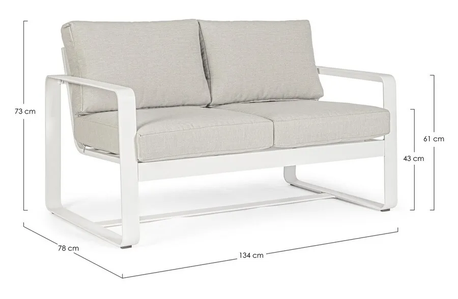 Sofa ogrodowa 2-osobowa MERRIGAN - beżowy