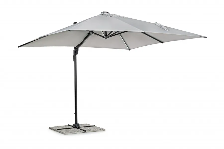 Parasol do ogrodu INES CHARC LED 3x3