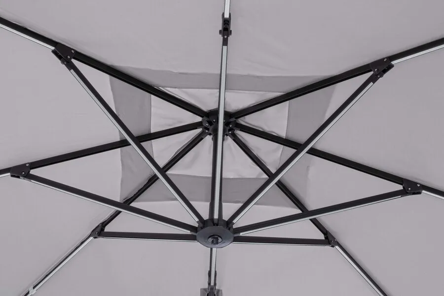Parasol do ogrodu INES CHARC LED 3x3