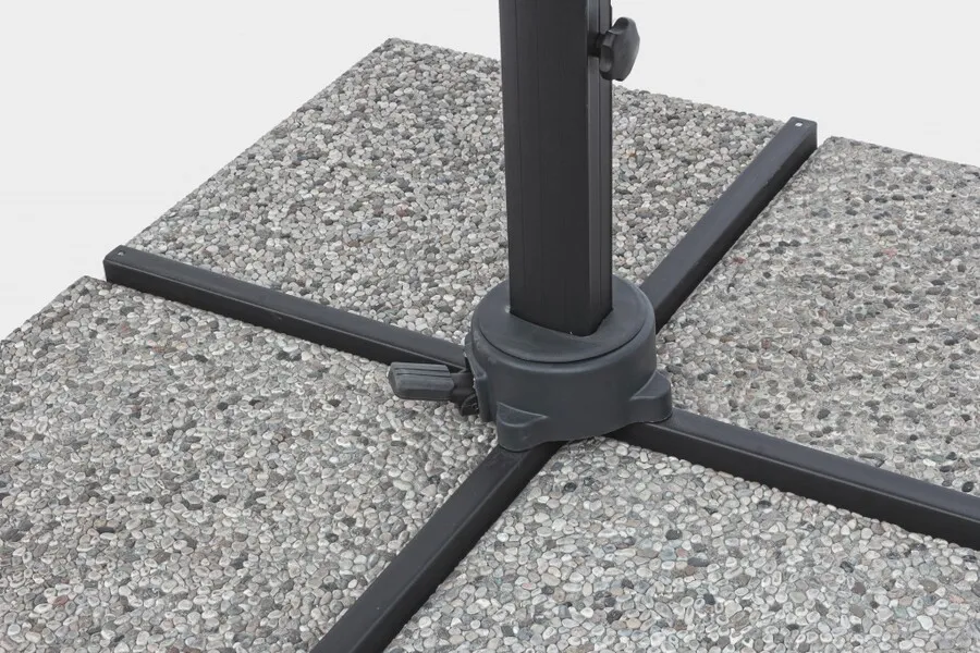Parasol do ogrodu INES CHARC LED 3x3