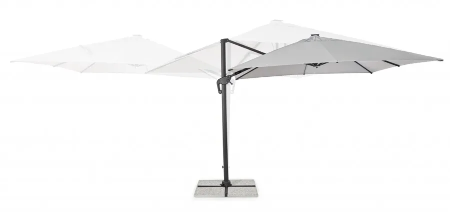 Parasol do ogrodu INES CHARC LED 3x3