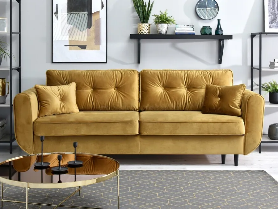 Sofa rozkładana BLINK - złoty