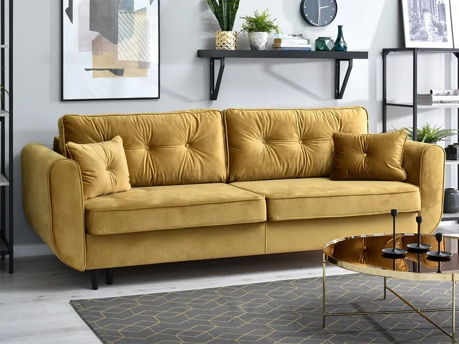 Sofa rozkładana BLINK - złoty