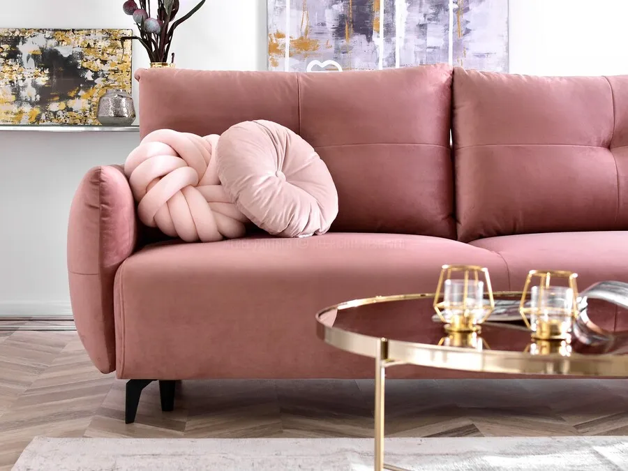 Sofa rozkładana LULU - różowy