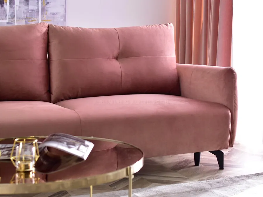Sofa rozkładana LULU - różowy