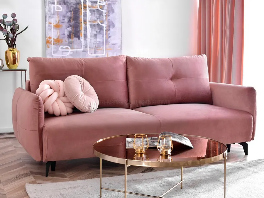 Sofa rozkładana LULU - różowy