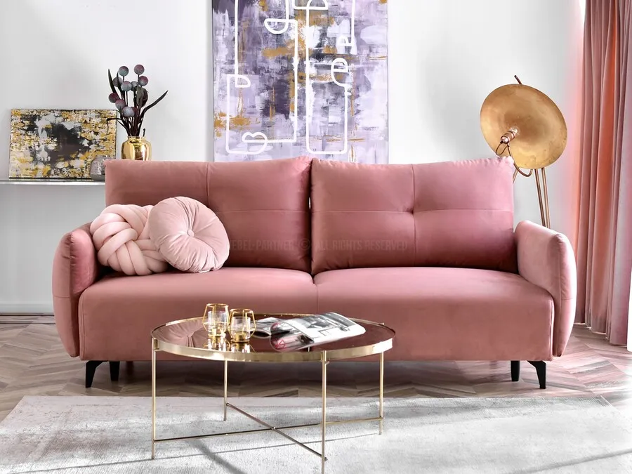 Sofa rozkładana LULU - różowy