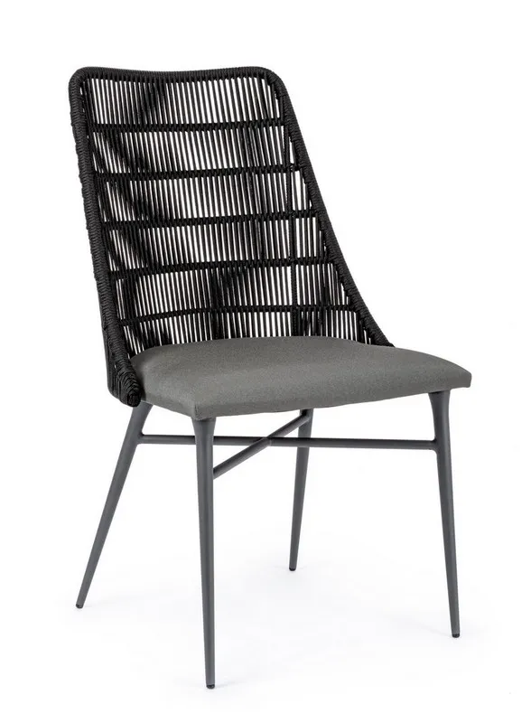 Krzesło ogrodowe TABLITA CHARCOAL - czarny/szary