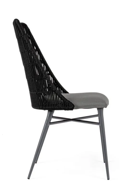 Krzesło ogrodowe TABLITA CHARCOAL - czarny/szary