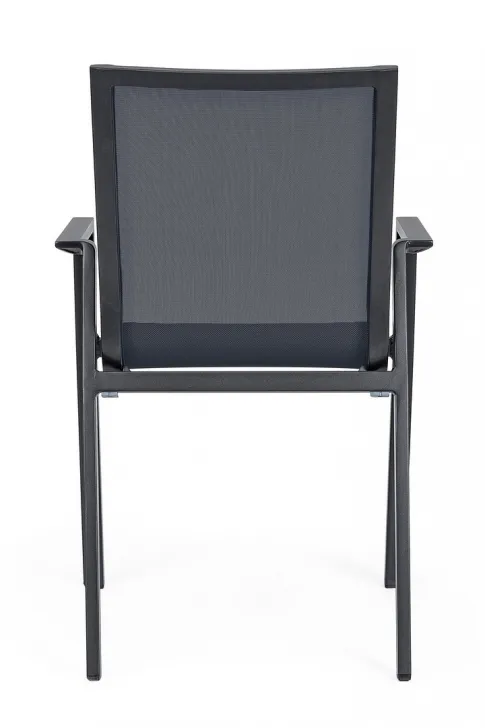 Krzesło ogrodowe z podłokietnikami KRION CHARCOAL - antracyt