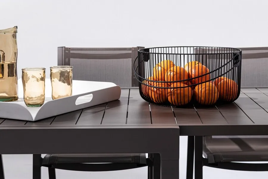 Stół ogrodowy rozkładany PELAGIUS COFFEE 135/270x90 - brązowy
