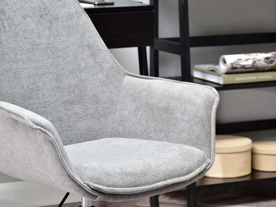 Fotel obrotowy OMAR tkanina - szary/czarny