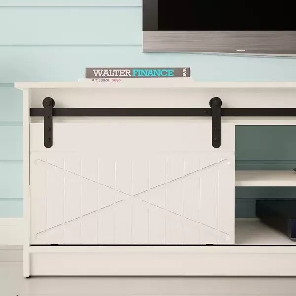 Szafka RTV 2-drzwiowa WINDSOR 200 cm - biały mat/biały połysk