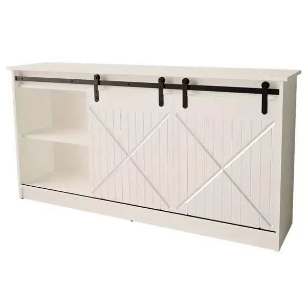 Komoda 2-drzwiowa WINDSOR 160 cm - biały mat/biały połysk