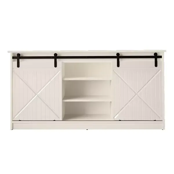 Komoda 2-drzwiowa WINDSOR 160 cm - biały mat/biały połysk