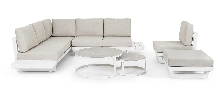 Sofa ogrodowa INFINITY - kremowy/biały