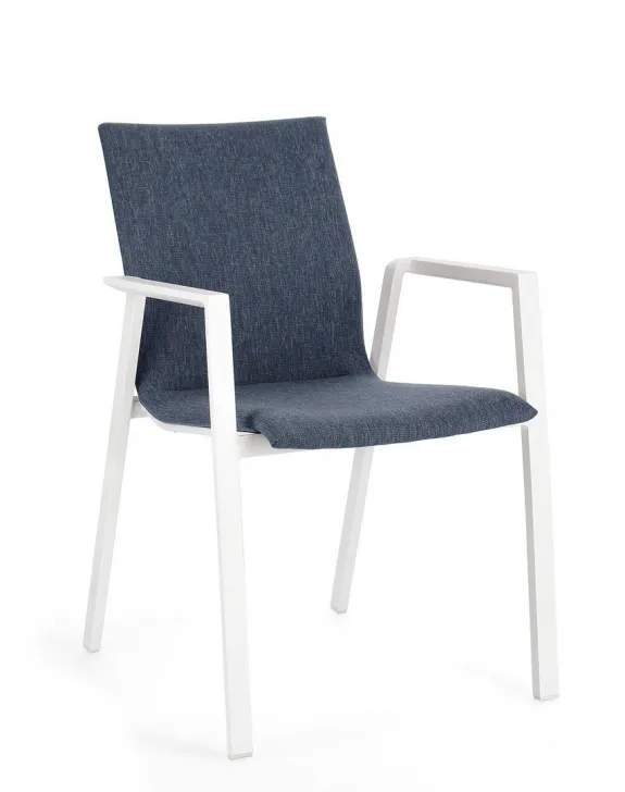 Krzesło ogrodowe ODEON WHITE-DENIM